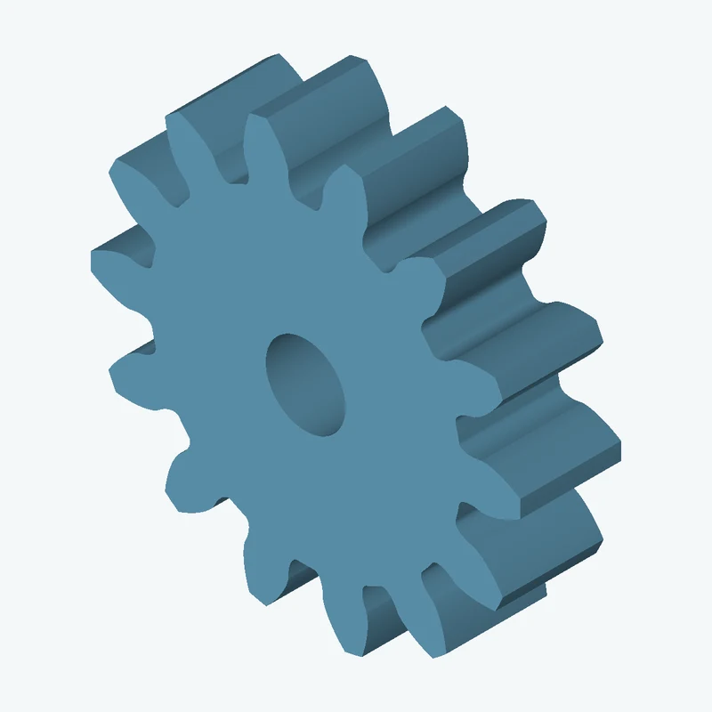Spur gear, module 6 mm, 14 teeth (pitch Ø84 mm), face width 22.5 mm, Ø17.8 mm bore — 2575