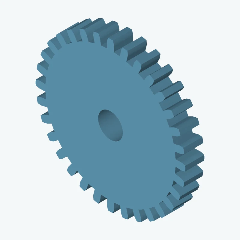 Cycloid gear, module 2.5 mm, 32 teeth (pitch Ø80 mm), face width 10.8 mm, Ø14 mm bore — 2793