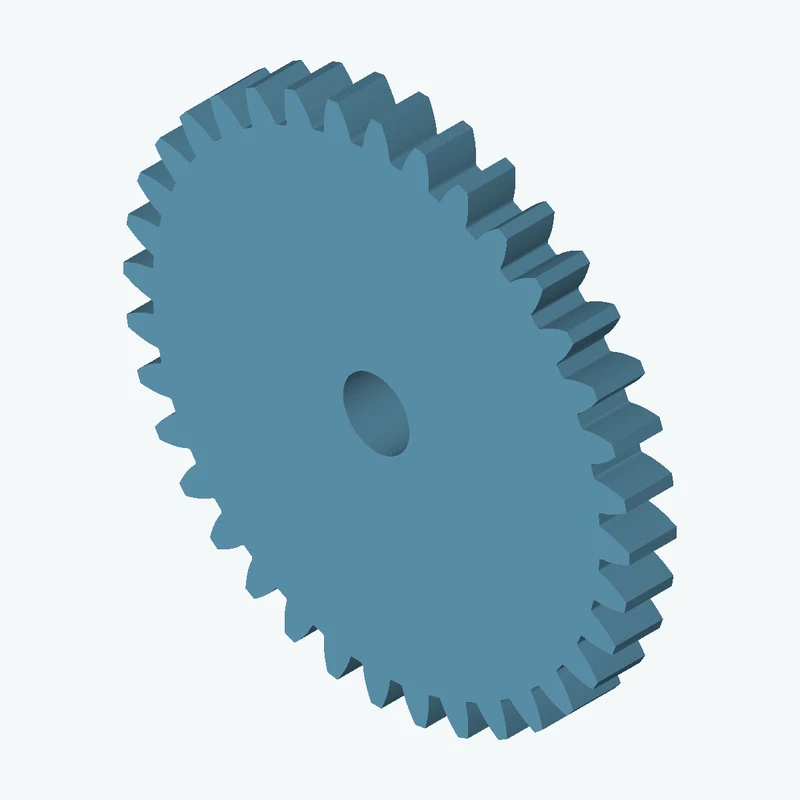 Spur gear, module 5 mm, 36 teeth (pitch Ø180 mm), face width 17.8 mm, Ø24.9 mm bore — 3191