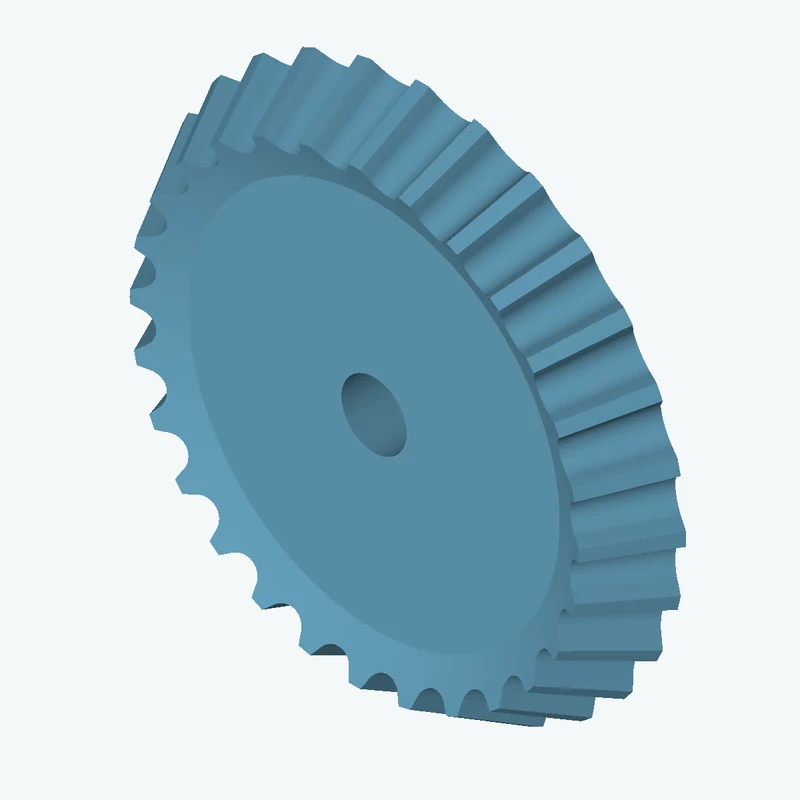 Bevel gear, module 4 mm, 28 teeth (pitch Ø112 mm), face width 17.6 mm, 55.8° pitch cone, Ø14.6 mm bore — 3383