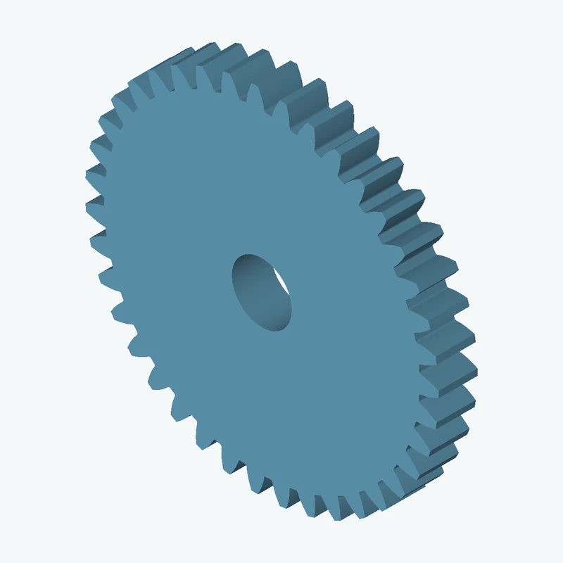 Spur gear, module 3 mm, 39 teeth (pitch Ø117 mm), face width 13.6 mm, Ø20.8 mm bore — 3642
