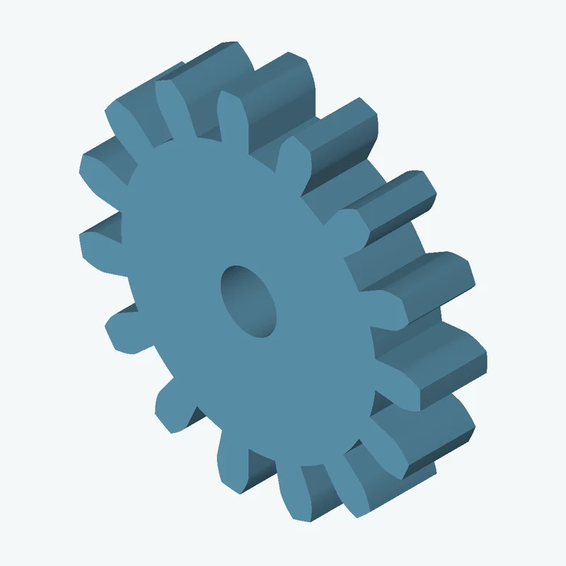 Cycloid gear, module 4 mm, 15 teeth (pitch Ø60 mm), face width 13.2 mm, Ø11.1 mm bore — 3655
