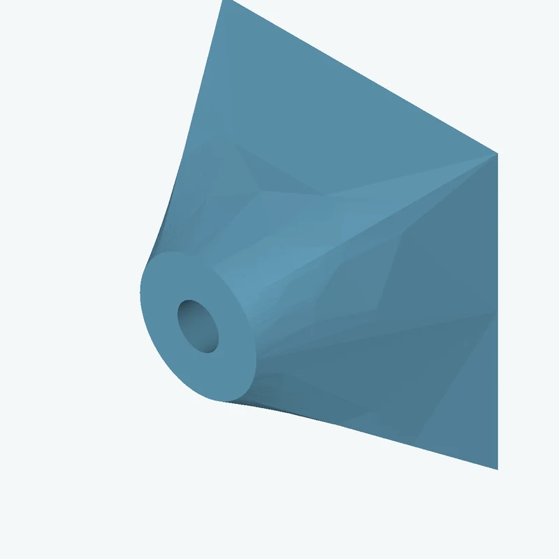 Lofted body through 2 sections: 66.45 × 66.45 mm rectangular section → Ø28.2 mm circular section — 0136