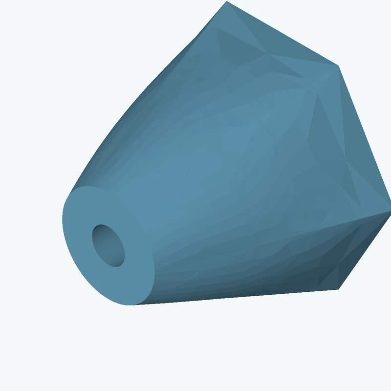 Lofted body through 3 sections: 6-sided polygon section, 45.56 mm across corners → Ø32.2 mm circular section → Ø18.8 mm circular s — 0289