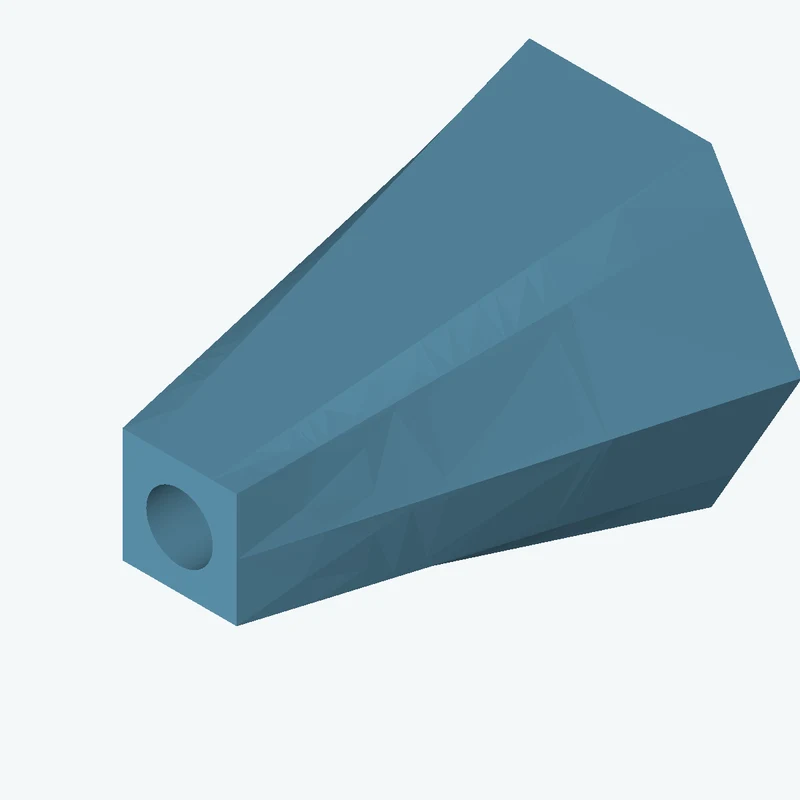 Lofted body through 2 sections: 6-sided polygon section, 35 mm across corners → 11 × 11 mm rectangular section — 0553