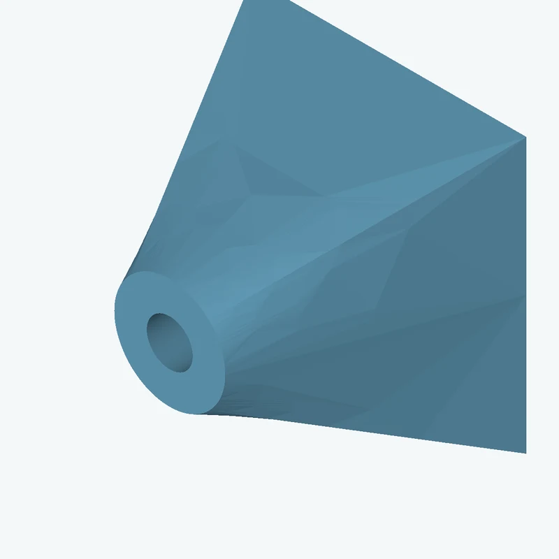 Lofted body through 2 sections: 50.25 × 50.25 mm rectangular section → Ø20.3 mm circular section — 0578