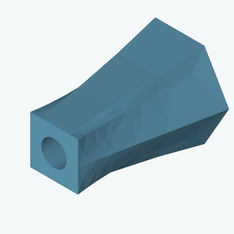 Lofted body through 3 sections: 6-sided polygon section, 50 mm across corners → 6-sided polygon section, 37.1 mm across corners → — 0593