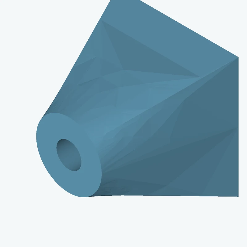 Lofted body through 2 sections: 70 × 70 mm rectangular section → Ø37.9 mm circular section — 0748
