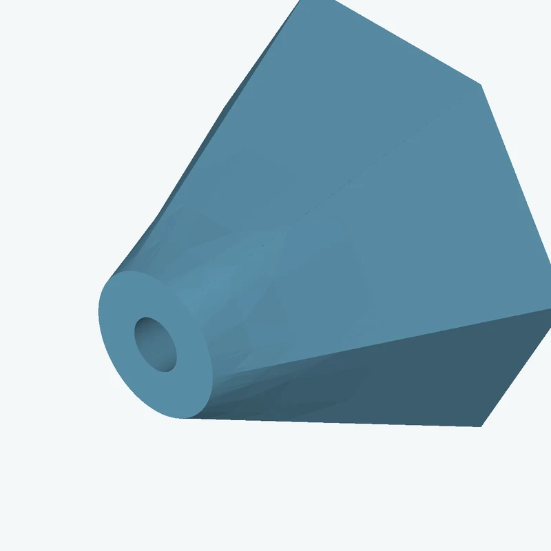 Lofted body through 3 sections: 6-sided polygon section, 50 mm across corners → 6-sided polygon section, 33.4 mm across corners → — 1418