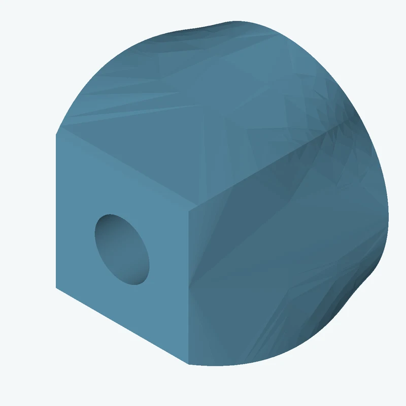 Lofted body through 3 sections: Ø31.78 mm circular section → 25.9 × 25.9 mm rectangular section → 20.1 × 20.1 mm rectangular secti — 1522
