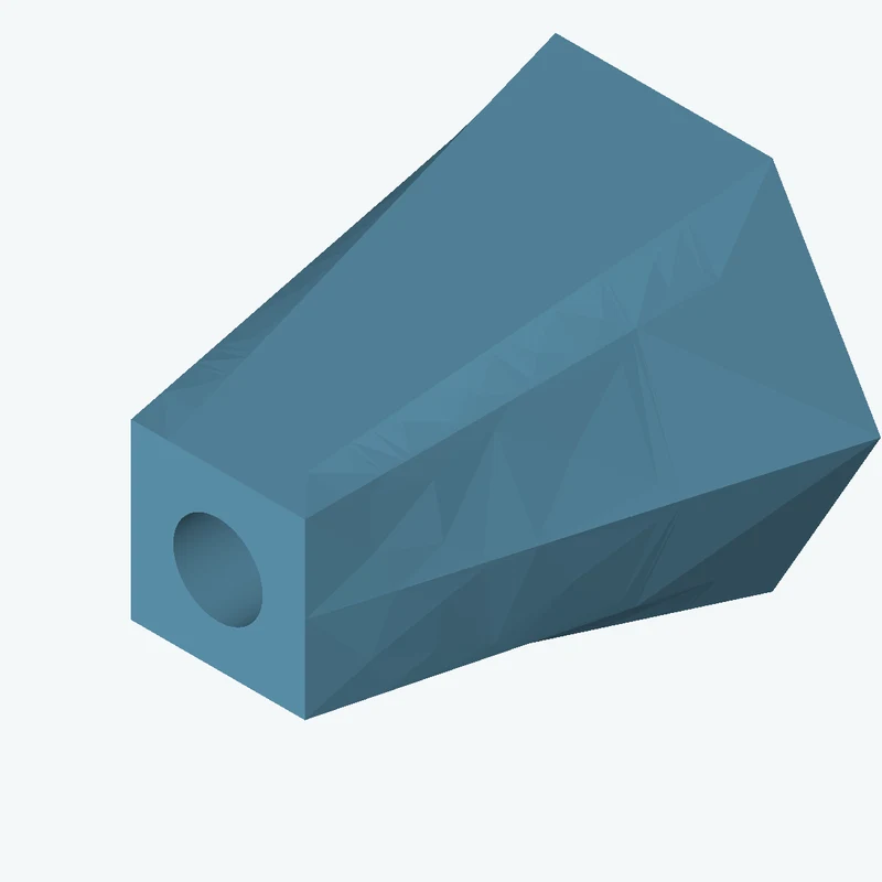 Lofted body through 2 sections: 6-sided polygon section, 51.44 mm across corners → 20.6 × 20.6 mm rectangular section — 1559