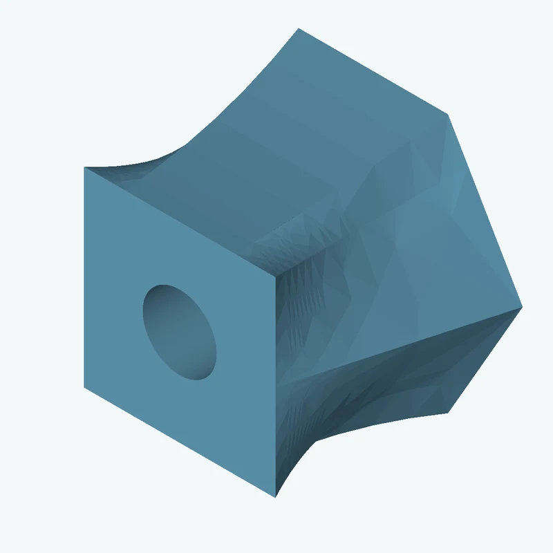 Lofted body through 3 sections: 6-sided polygon section, 40 mm across corners → 6-sided polygon section, 32.8 mm across corners → — 1653