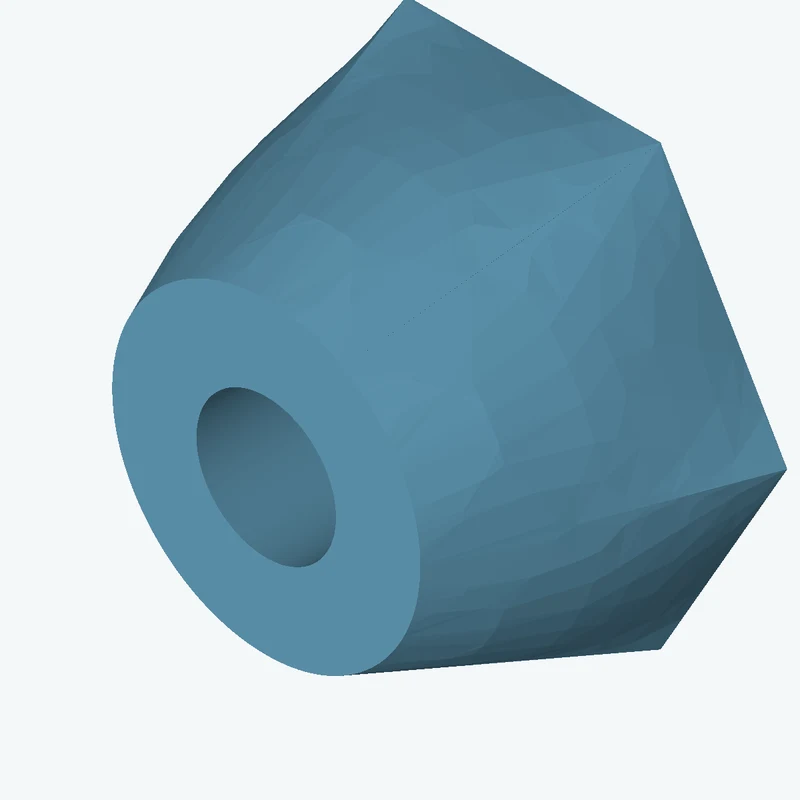 Lofted body through 3 sections: 6-sided polygon section, 40 mm across corners → Ø32.1 mm circular section → Ø24.3 mm circular sect — 1864