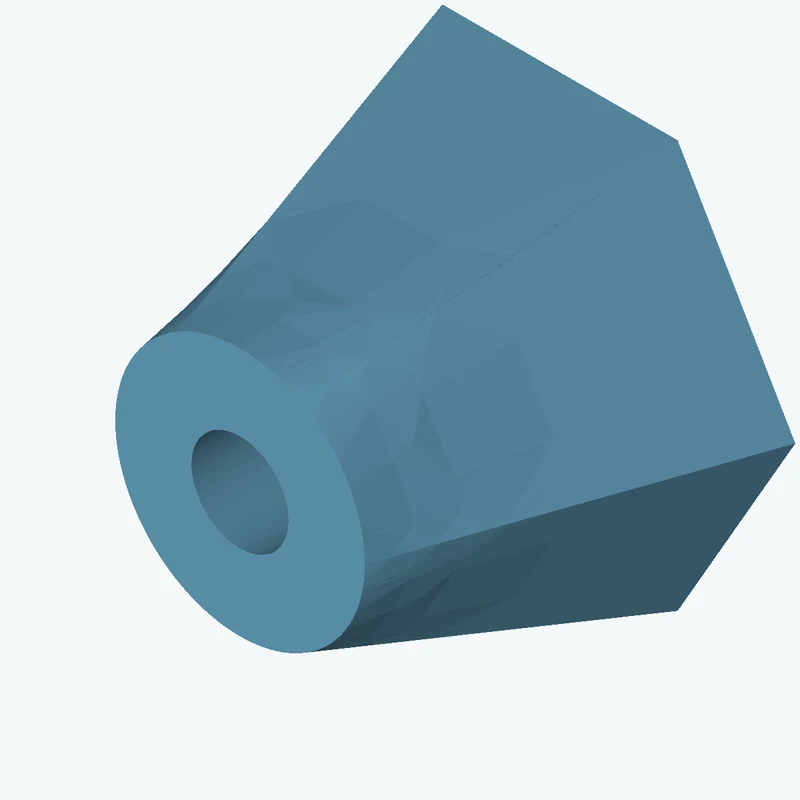 Lofted body through 3 sections: 6-sided polygon section, 50 mm across corners → 6-sided polygon section, 38.2 mm across corners → — 1960