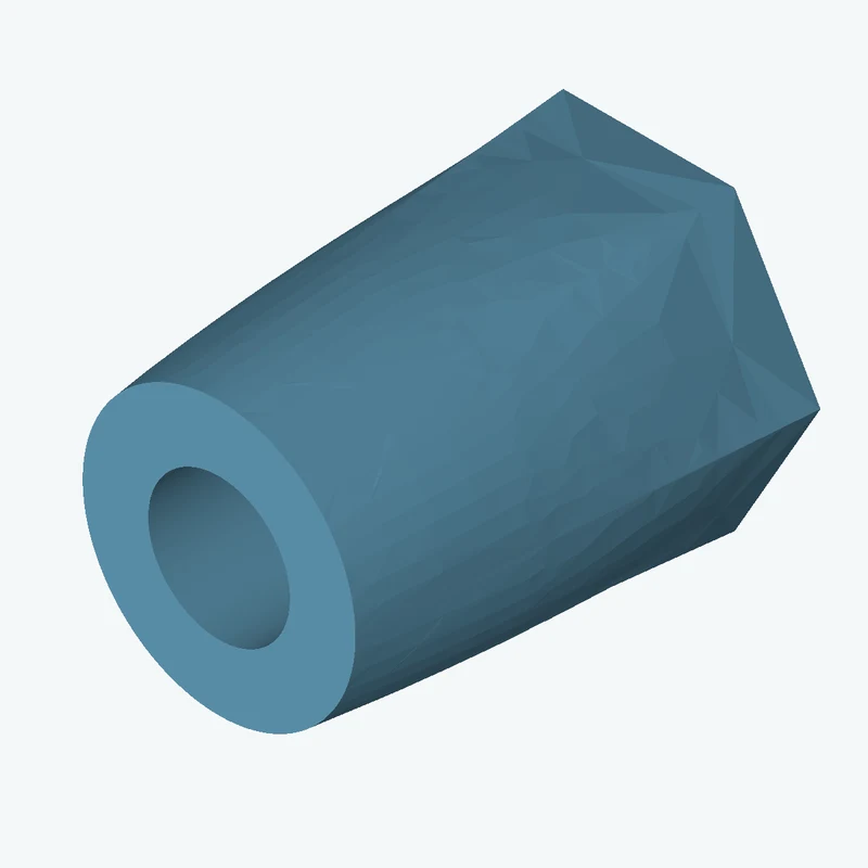 Lofted body through 3 sections: 6-sided polygon section, 40 mm across corners → Ø35.9 mm circular section → Ø31.8 mm circular sect — 2119