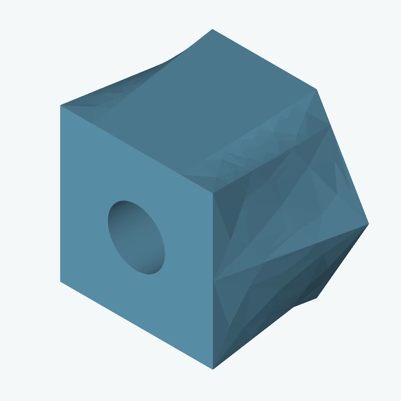 Lofted body through 2 sections: 6-sided polygon section, 45 mm across corners → 32.9 × 32.9 mm rectangular section — 2252