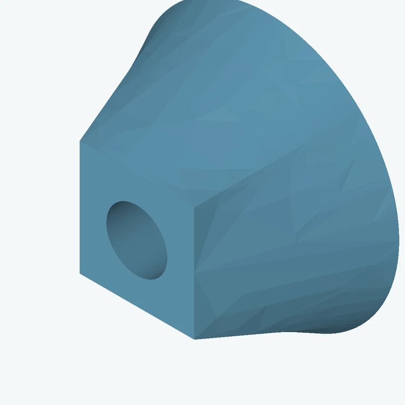 Lofted body through 2 sections: Ø33.16 mm circular section → 14.5 × 14.5 mm rectangular section — 2526