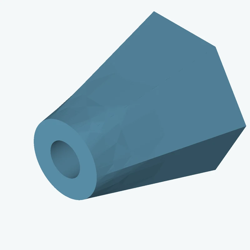 Lofted body through 3 sections: 6-sided polygon section, 52.97 mm across corners → 6-sided polygon section, 40 mm across corners → — 2539