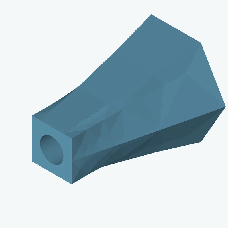 Lofted body through 3 sections: 6-sided polygon section, 47.16 mm across corners → 6-sided polygon section, 33 mm across corners → — 2676