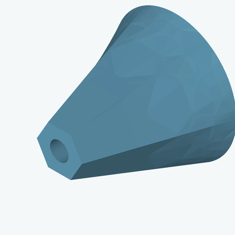 Lofted body through 3 sections: Ø45 mm circular section → 6-sided polygon section, 30.8 mm across corners → 6-sided polygon sectio — 2903
