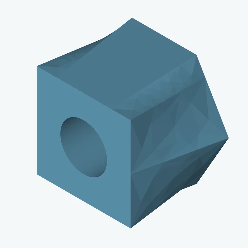 Lofted body through 2 sections: 6-sided polygon section, 45 mm across corners → 32.7 × 32.7 mm rectangular section — 3177