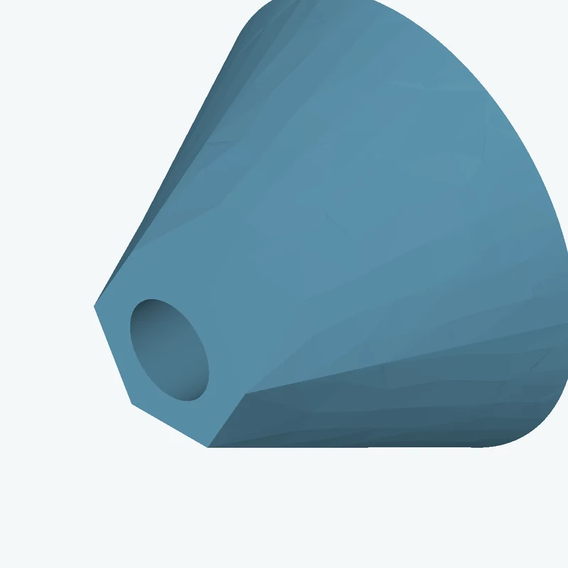 Lofted body through 2 sections: Ø39.19 mm circular section → 6-sided polygon section, 16.7 mm across corners — 3767