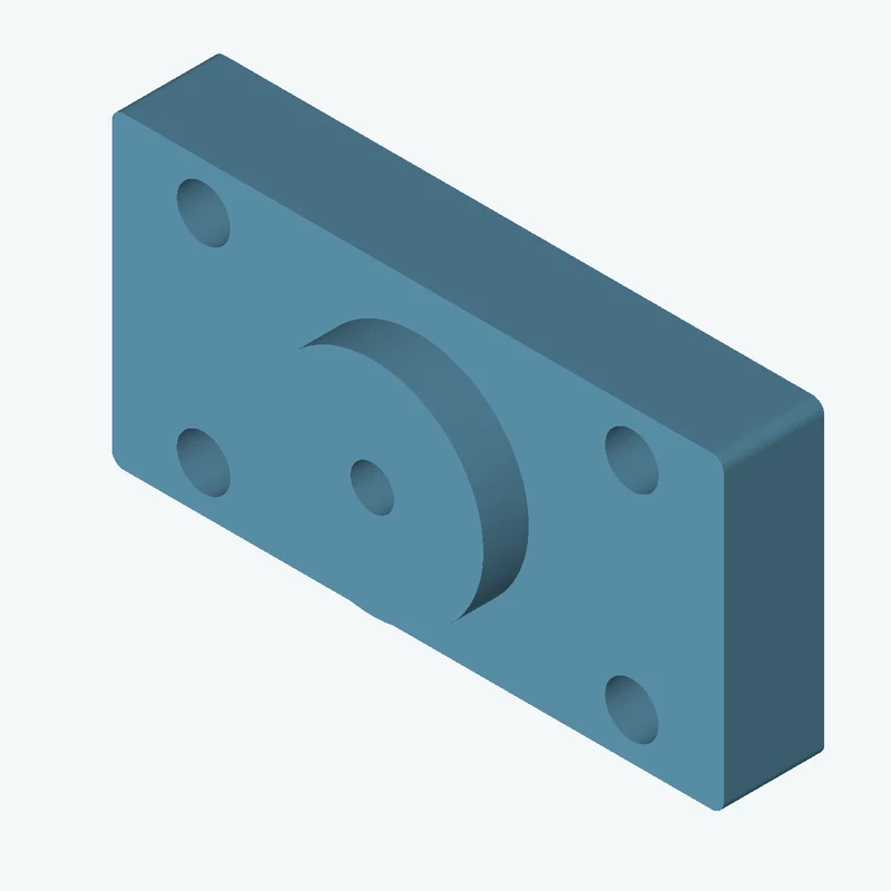 Rectangular body, 60.64 × 30.6 × 10 mm (W×D×H) — 0021