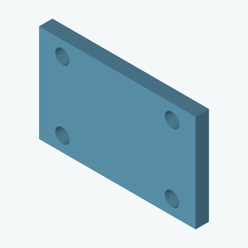 Rectangular body, 35 × 21.8 × 3 mm (W×D×H) — 0046