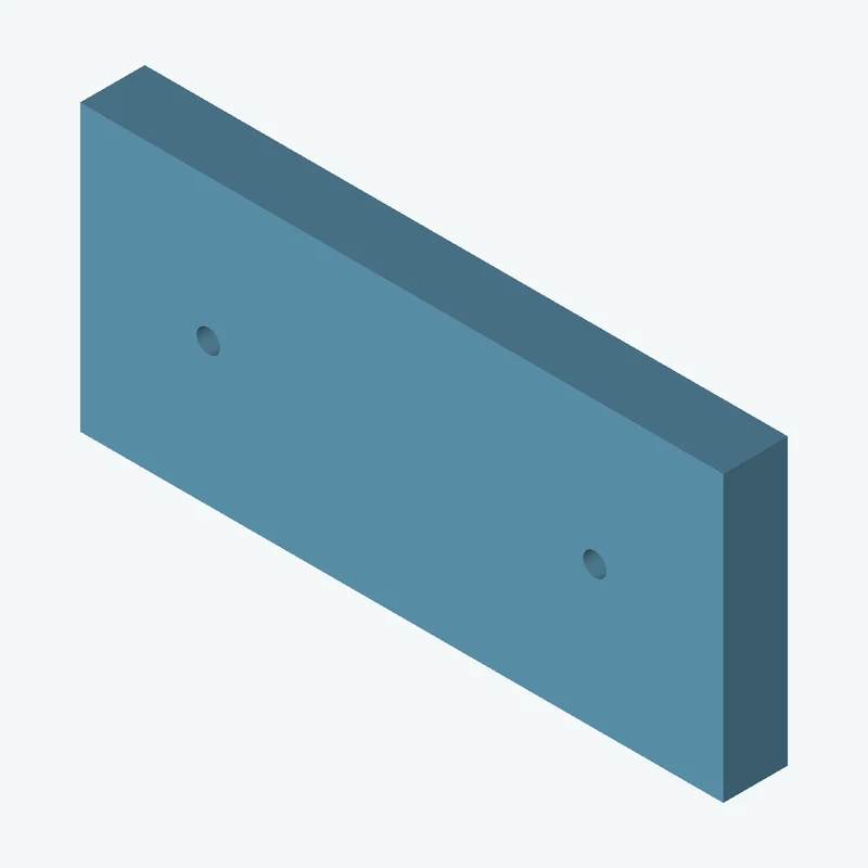 Rectangular body, 119.17 × 52.8 × 12 mm (W×D×H) — 0167