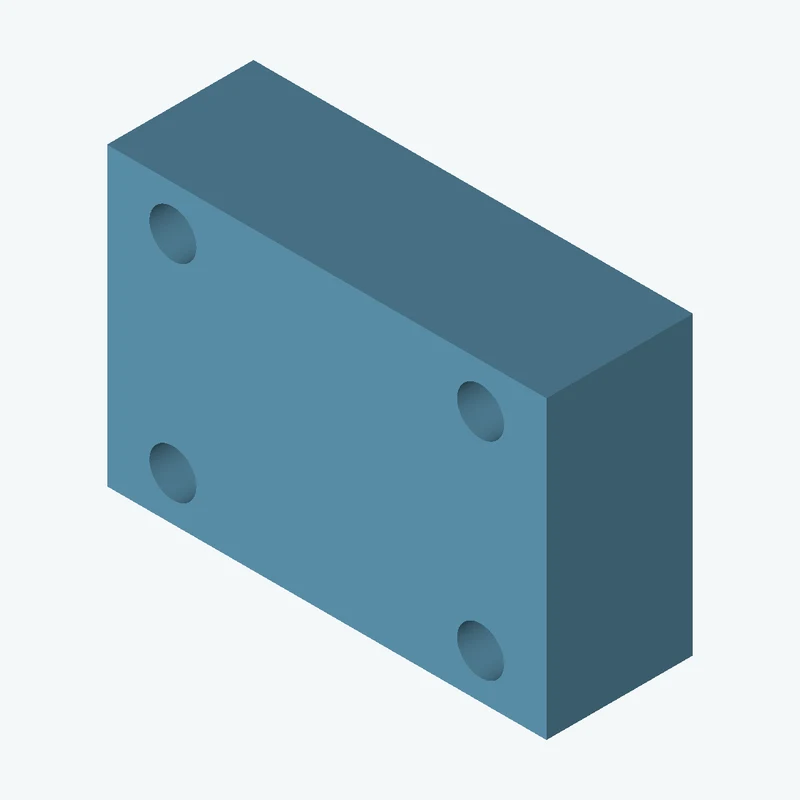 Rectangular body, 30 × 20.2 × 10 mm (W×D×H) — 0184