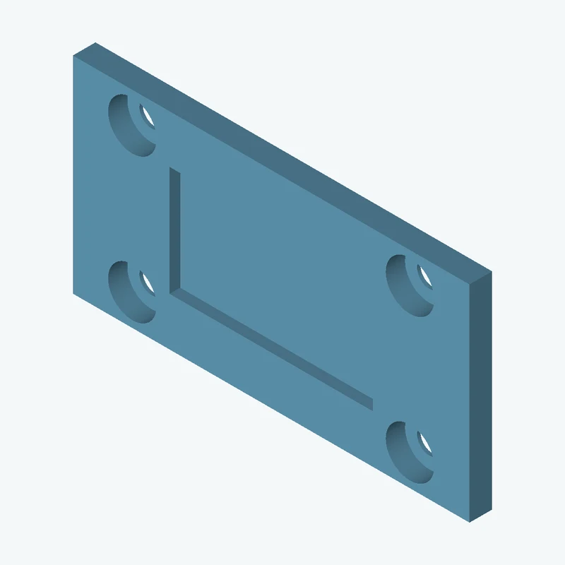 Rectangular body, 105 × 54.6 × 6 mm (W×D×H) — 0197