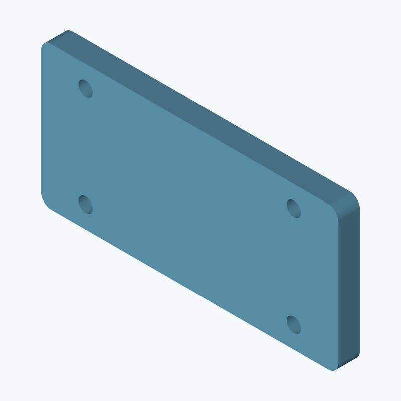 Rectangular body, 109.95 × 53.1 × 8 mm (W×D×H) — 0300