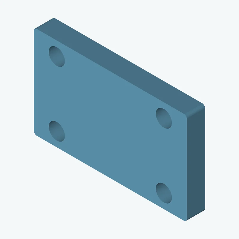 Rectangular body, 100 × 60.5 × 12 mm (W×D×H) — 0312