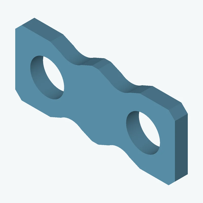 Rectangular body, 25 × 10.2 × 2 mm (W×D×H) — 0384