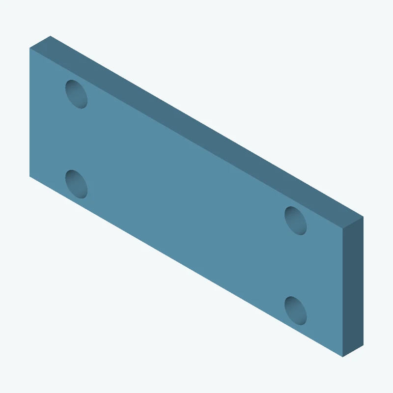 Rectangular body, 45 × 16 × 3 mm (W×D×H) — 0583