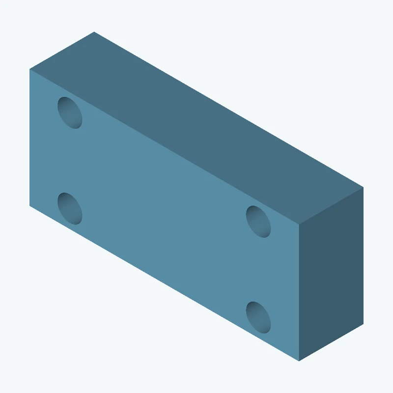 Rectangular body, 25 × 11 × 6 mm (W×D×H) — 0673