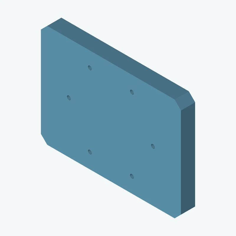 Rectangular body, 118.63 × 87.1 × 12 mm (W×D×H) — 0707