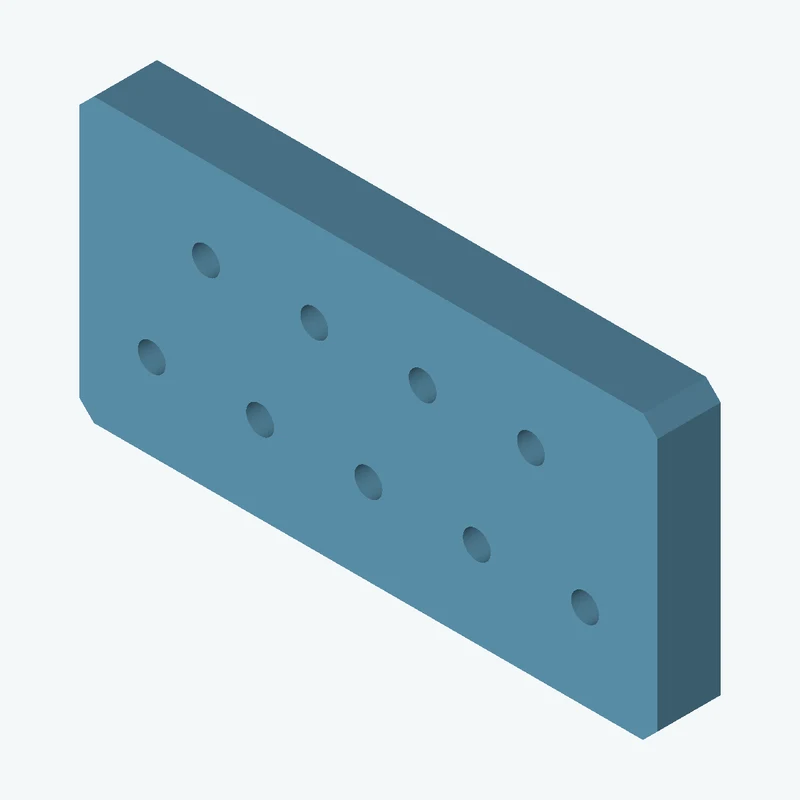 Rectangular body, 110 × 53.8 × 12 mm (W×D×H) — 0709