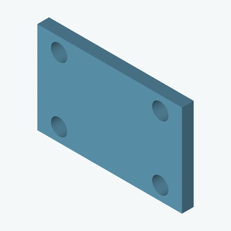 Rectangular body, 74.52 × 47.4 × 6 mm (W×D×H) — 0712