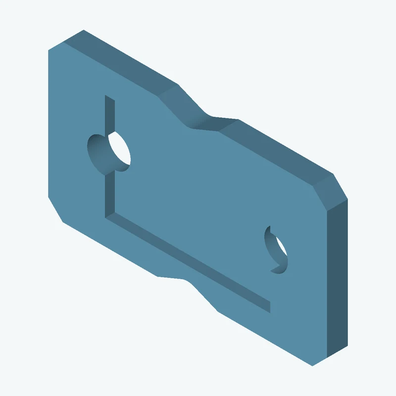 Rectangular body, 53.38 × 29.9 × 4 mm (W×D×H) — 0754