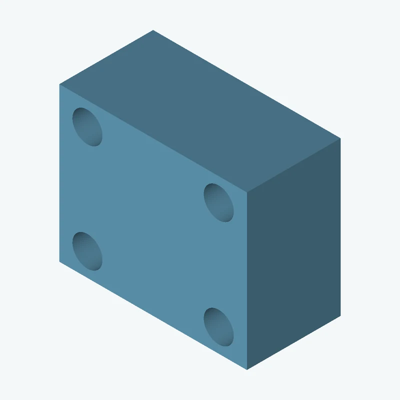 Rectangular body, 20 × 16.4 × 10 mm (W×D×H) — 0787