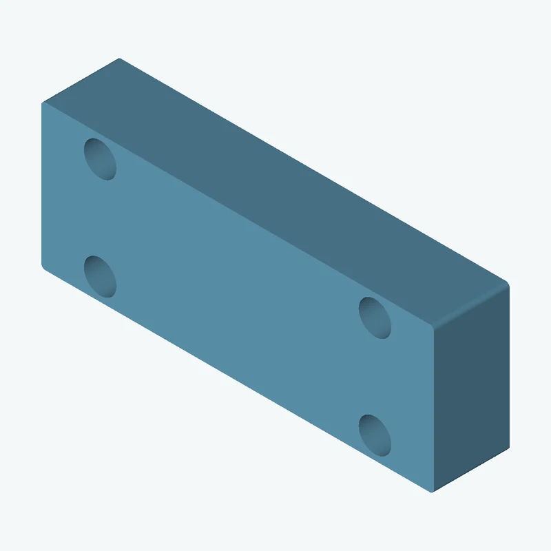Rectangular body, 51.87 × 19.2 × 10 mm (W×D×H) — 0813