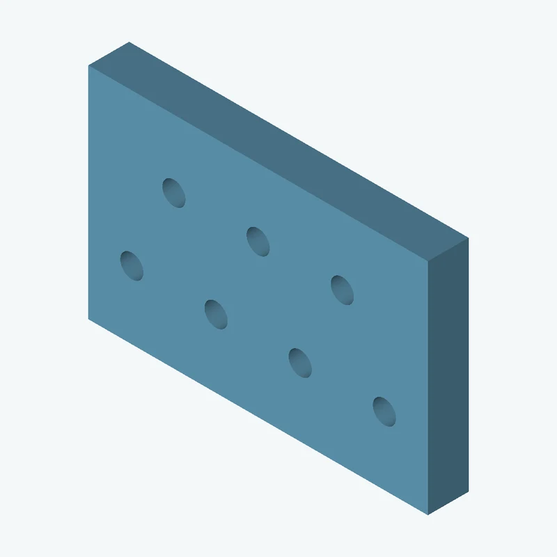 Rectangular body, 25 × 16.2 × 3 mm (W×D×H) — 0834