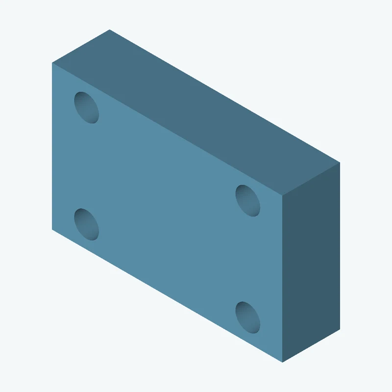 Rectangular body, 40 × 25.1 × 10 mm (W×D×H) — 0843