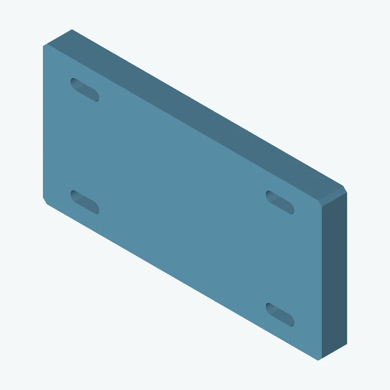 Rectangular body, 88.71 × 44.2 × 8 mm (W×D×H) — 0871