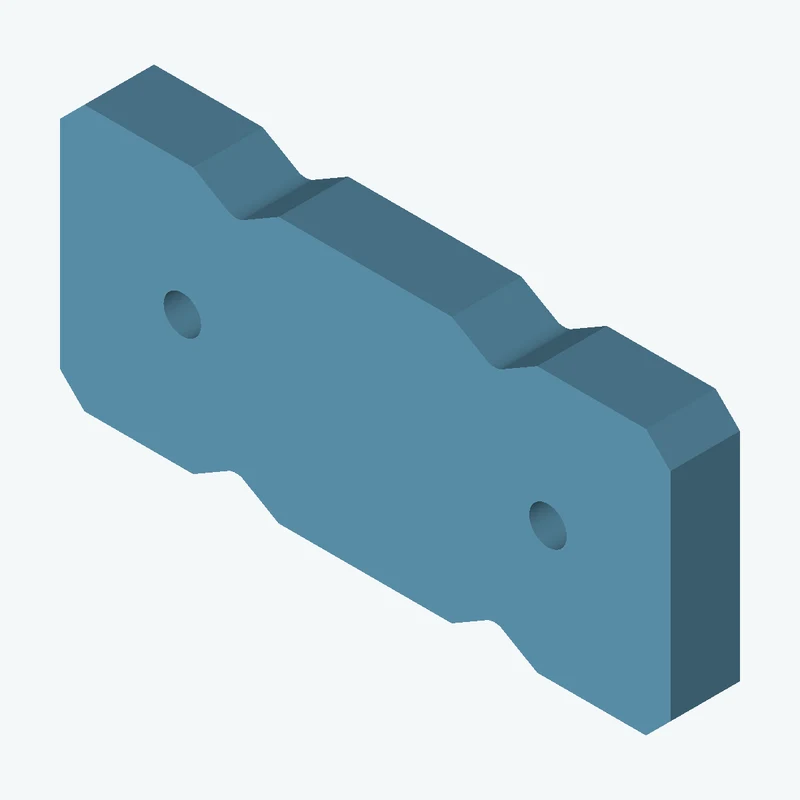 Rectangular body, 70.11 × 30.5 × 8 mm (W×D×H) — 0892