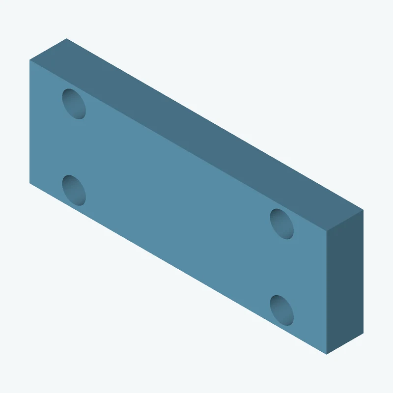 Rectangular body, 80 × 28.8 × 10 mm (W×D×H) — 0932