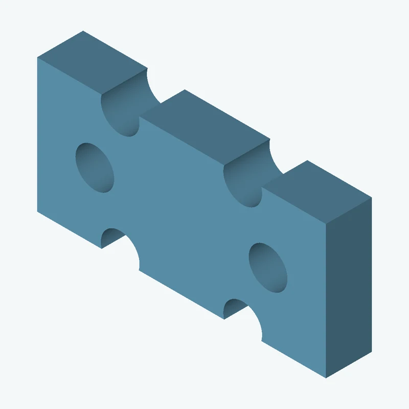 Rectangular body, 62.69 × 29 × 10 mm (W×D×H) — 0934