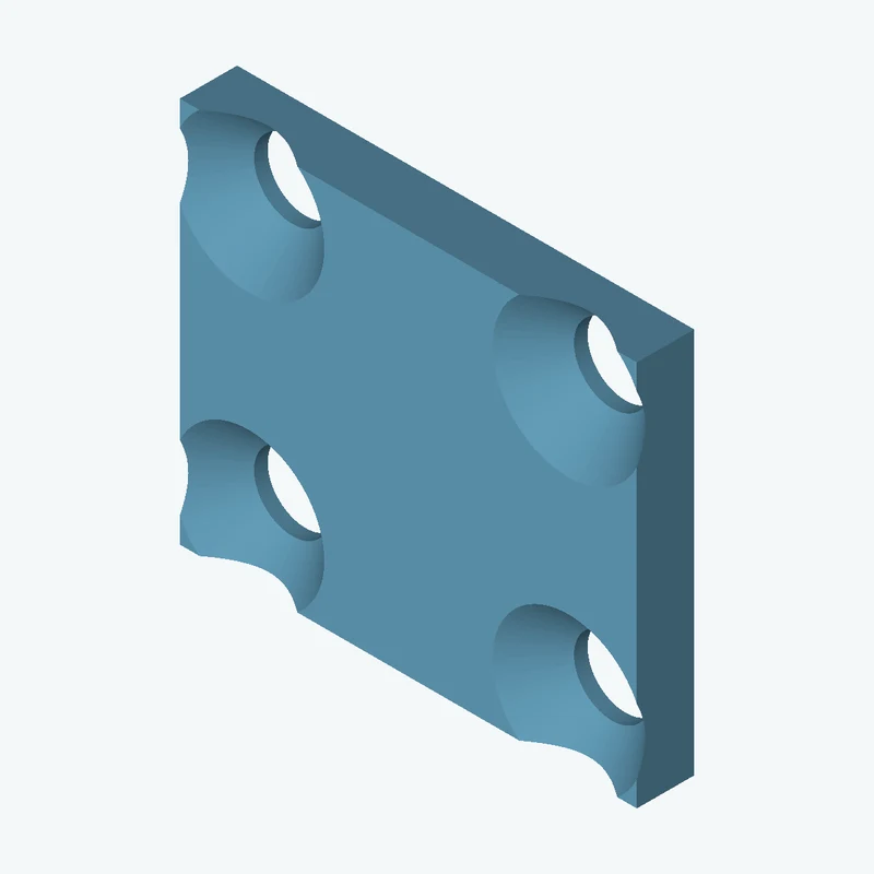 Rectangular body, 31.94 × 27 × 4 mm (W×D×H) — 0945