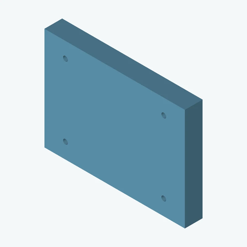Rectangular body, 95 × 69.5 × 12 mm (W×D×H) — 1019